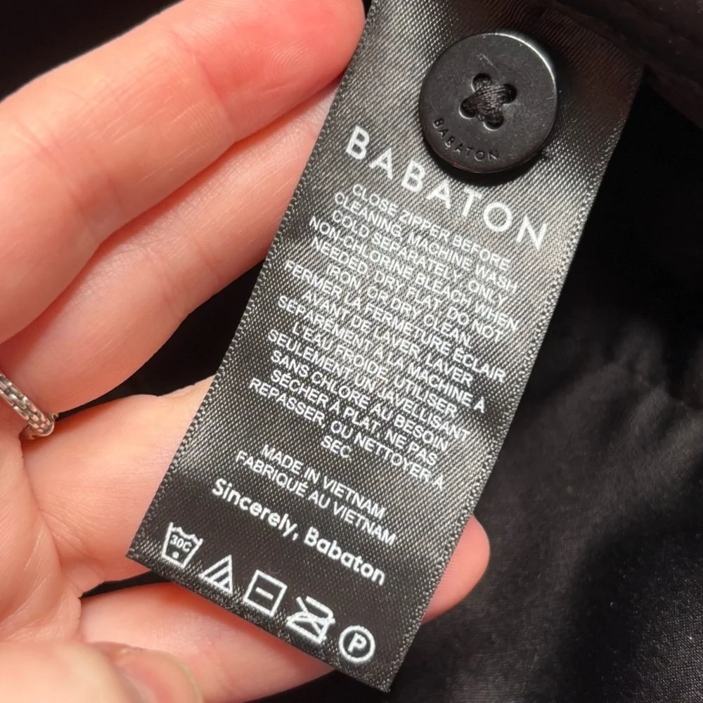 Babaton Black Faux Leather High Waisted Flare Pants Size Zero